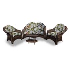 Conjunto De Sofá Fibra Sintética Naxos - 1 Sofá 2l + 2 Poltro