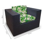 Conjunto De Sofá Fibra Sintética Tabaco Quadrado - 1 Sofá 2l