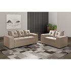 Conjunto De Sofá Sergipe 2 E 3 Lugares Suede Cappuccino