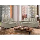 Conjunto De Sofás 2 E 3 Lugares Cairo Suede Bege