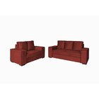 Conjunto De Sofás 2 E 3 Lugares Califórnia Vermelho