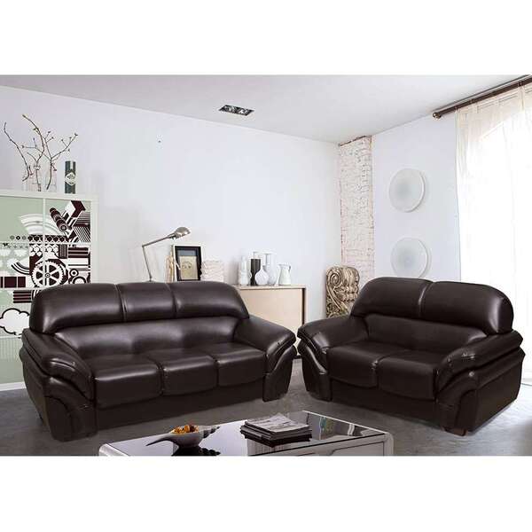 Conjunto De Sofás 2 E 3 Lugares Lisboa Marrom