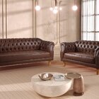 Conjunto De Sofás Chesterfield Duque Marrom