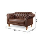 Conjunto De Sofás Chesterfield Duque Marrom