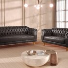 Conjunto De Sofás Chesterfield Duque Preto