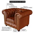 Conjunto De Sofás Sala De Estar Chesterfield Pés Madeira Cour