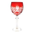 Conjunto De Taças De Cristal Lapidado - 6 Pcs - Vermelho -  3