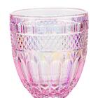 Conjunto De Taças De Vidro Barroco Rosa Furta-cor 350ml 6 Peç