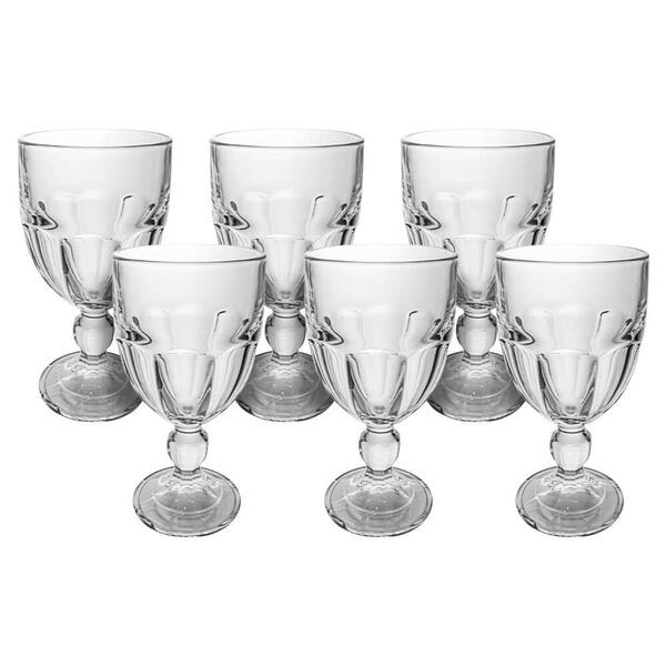 Conjunto De Taças De Vidro Transparente 6 Peças 340ml Boston