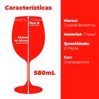 Conjunto De Taças De Vinho De Cristal Bohemia Gastro Colibri