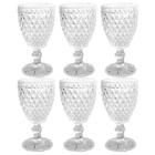 Conjunto De Taças E Jarra Bico De Abacaxi Transparente 7 Peça