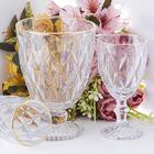 Conjunto De Taças Para Agua 325ml Diamond 6 Peças Lyor 7986