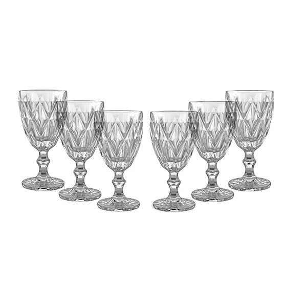 Conjunto De Taças Para Agua 6 Peças Vitral Verre Clear Mimo S