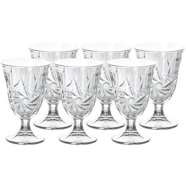 Conjunto De Taças Para Agua Hurricane 6 Peças 240ml L Hermita