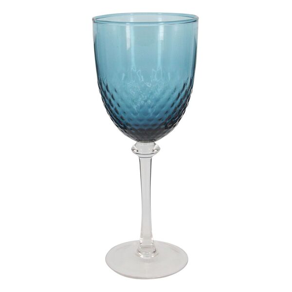 Conjunto De Tacas Para Vinho Tinto De Vidro Azul  6 Pcs 9 5 Cm