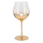 Conjunto De Tacas Para Vinho Tinto De Vidro Degrade^ Dourado