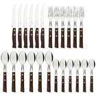 Conjunto De Talheres 24 Peças Tradicional Marrom Tramontina