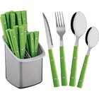 Conjunto De Talheres Cube 24 Peças - Euro Home - Verde