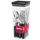 Conjunto De Talheres E Pote Com Tampa Sintonia Faqueiro 25 Pe