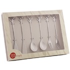 Conjunto De Talheres Inox Leaves Prateado 6 Peças Bon Gourmet