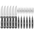 Conjunto De Talheres Jumbo Para Churrasco 12 Peças  Preto - B
