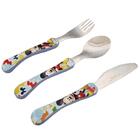 Conjunto De Talheres Mickey 3 Peças Garfo Faca Colher Inox Di