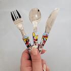 Conjunto De Talheres Mickey 3 Peças Garfo Faca Colher Inox Di