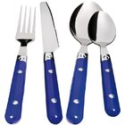 Conjunto De Talheres Rebite 24 Peças - Euro Home - Azul