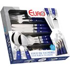 Conjunto De Talheres Rebite 24 Peças - Euro Home - Azul