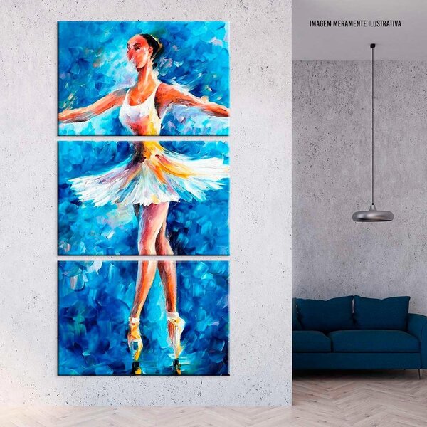 Conjunto De Telas Decorativa Blue Ballet Dancer