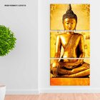 Conjunto De Telas Decorativa Buda Dourado