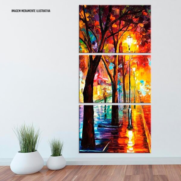 Conjunto De Telas Decorativa Cold Night Painting
