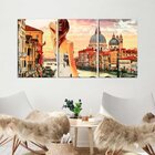 Conjunto De Telas Decorativa Mulher Colorida