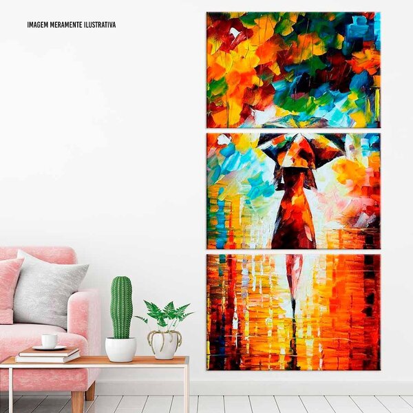 Conjunto De Telas Decorativa Painting Girl