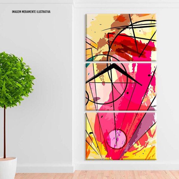 Conjunto De Telas Decorativas Abstrato