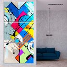 Conjunto De Telas Decorativas Abstrato Color