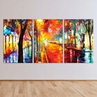 Conjunto De Telas Decorativas Cold Night Painting