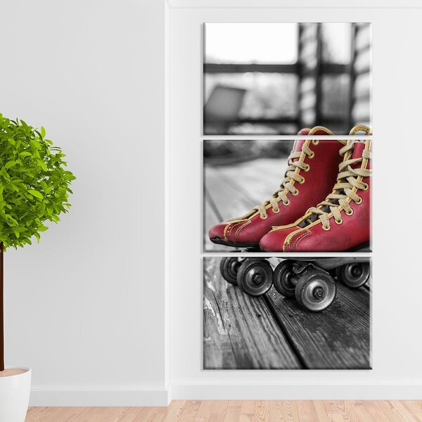 Conjunto de Telas Decorativas Patins Retro