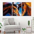 Conjunto De Telas Decorativas Pintura Cavalos