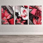 Conjunto De Telas Decorativas Pintura Rosas
