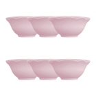 Conjunto De Tigelas De Porcelana Bowl 450ml 6 Peças Rosa Cott