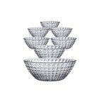 Conjunto De Tigelas De Vidro 7 Peças Bubble, Vdr7511, Euro Ho