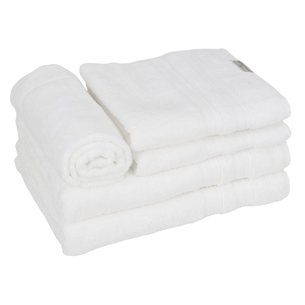 Conjunto de Toalhas Unika Algodão Branco 5 Peças Karsten
