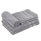 Conjunto de Toalhas Unika Algodão Cinza 5 Peças Karsten