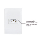 Conjunto de Tomada Energia 10A Branco Habitat Fame