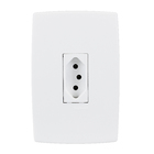 Conjunto de Tomada Energia 10A Branco Pial Plus Pial Legrand