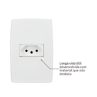 Conjunto de Tomada Energia 10A Branco Pial Plus Pial Legrand