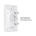 Conjunto de Tomada Energia 10A Branco Stella Steck