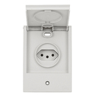 Conjunto de Tomada Energia 10A Cinza Aquatic Pial Legrand