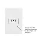 Conjunto de Tomada Energia 20A Branco Stella Steck